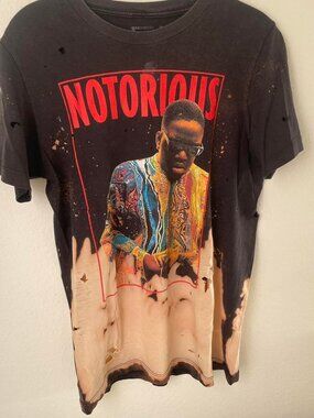 Brooklyn Mint Notorious BIG distressed bleached graphic tee